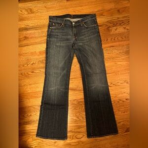 7 For All Mankind Dark Blue Flare Jeans